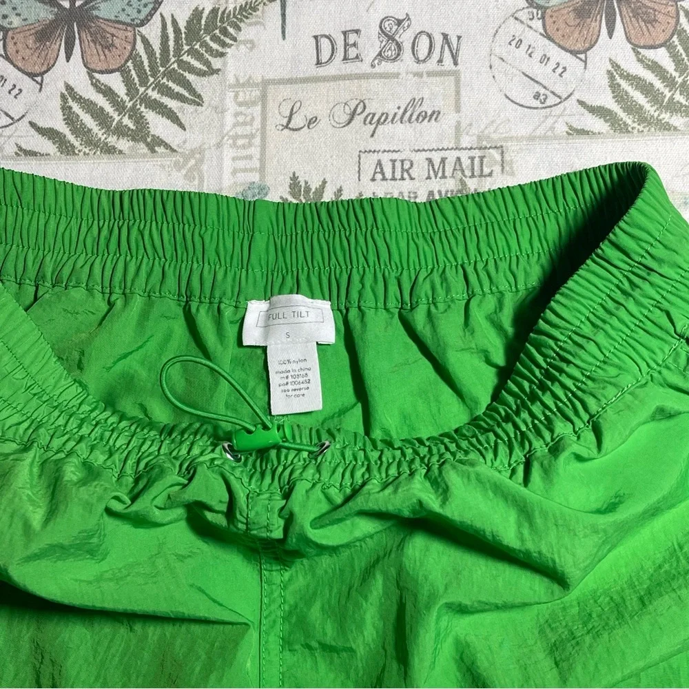 Full Tilt lime green cargo pants flight‎ cargo nylon small